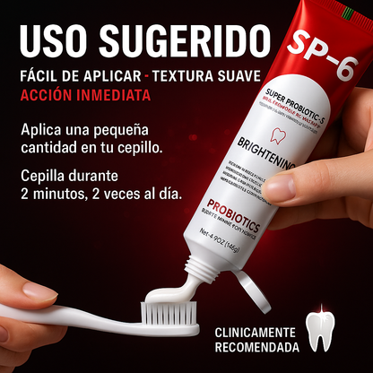 🌟 Crema Dental con Probíticos SP-6 - Blanqueamiento visible con protección probiótica