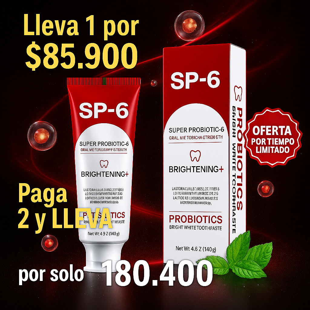 🌟 Crema Dental con Probíticos SP-6 - Blanqueamiento visible con protección probiótica