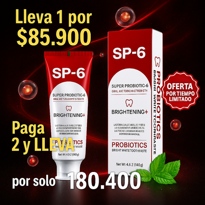 🌟 Crema Dental con Probíticos SP-6 - Blanqueamiento visible con protección probiótica